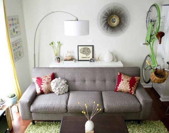 put it in the corner via apartment therapy